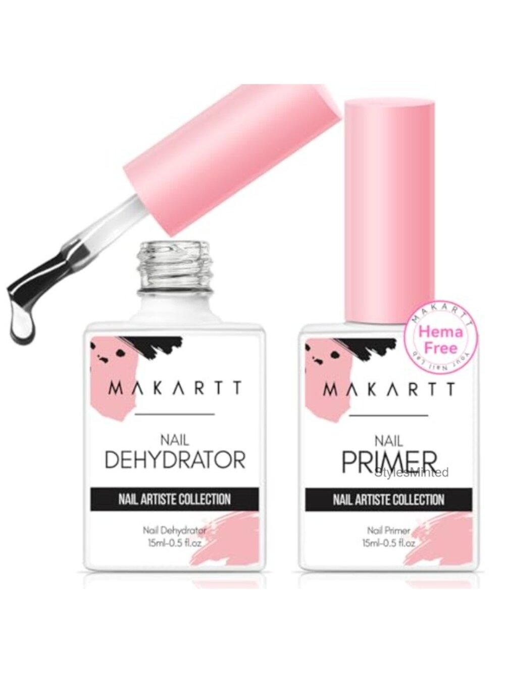 Nail Dehydrator and Primer Set 2 Pcs 15ML Bonding for Gel Nail Art Manicure